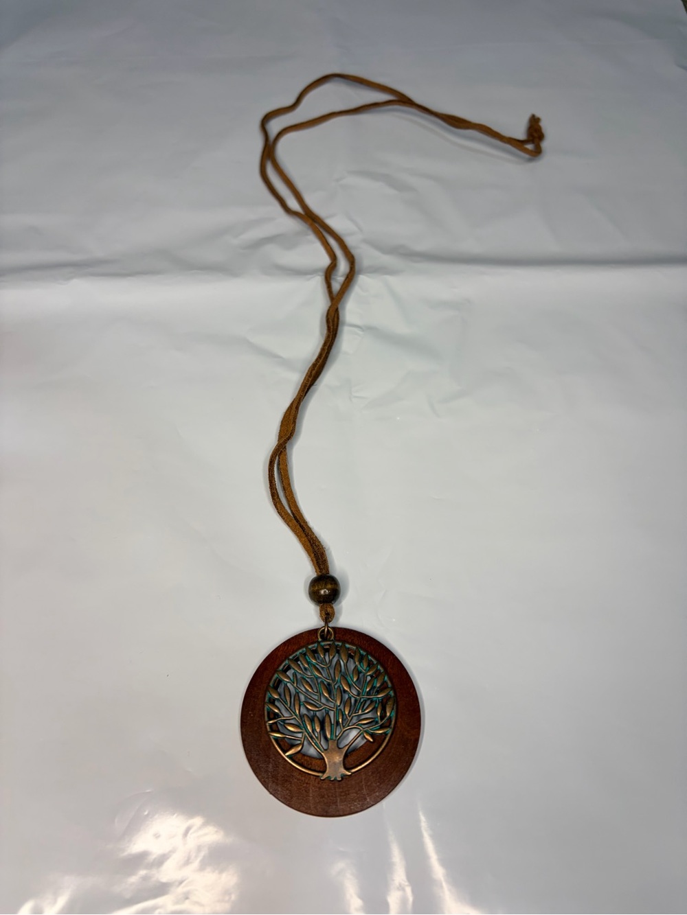 Handcrafted Brown Tree of Life Pendant Necklace for Women